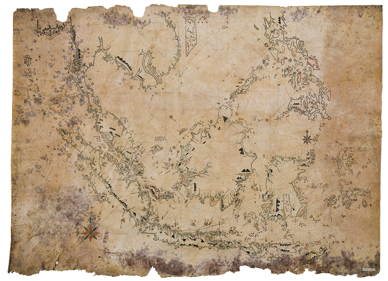 A Bugis nautical chart of the Malay Archipelago, 1816–20. Image from Utrecht University Library, *VIII*.C.a.2 (Dk39-8).